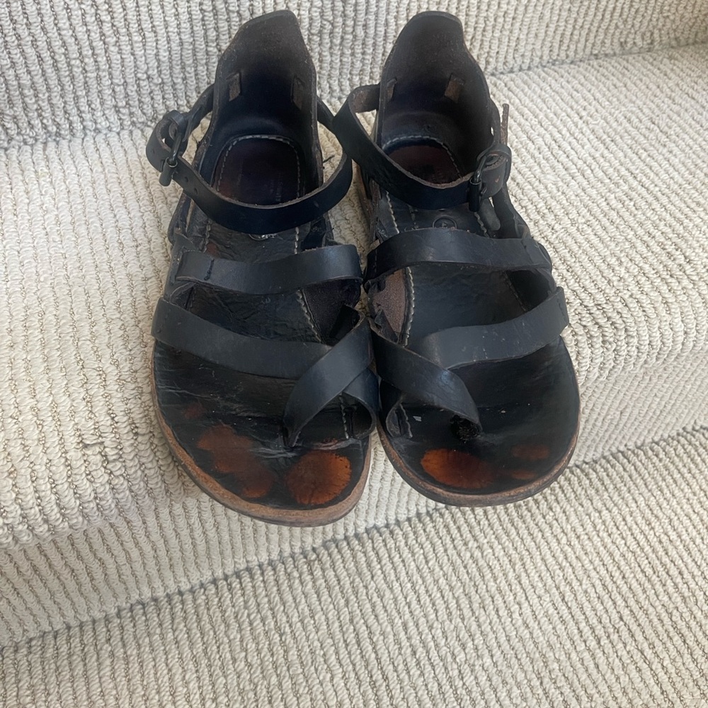 All Saints Black and Brown Men's Sandals